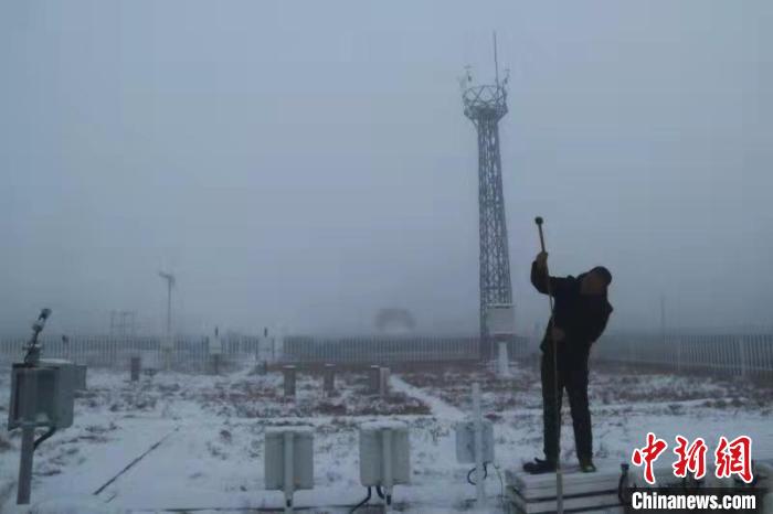图为降雪后的内蒙古。　气象部门供图
