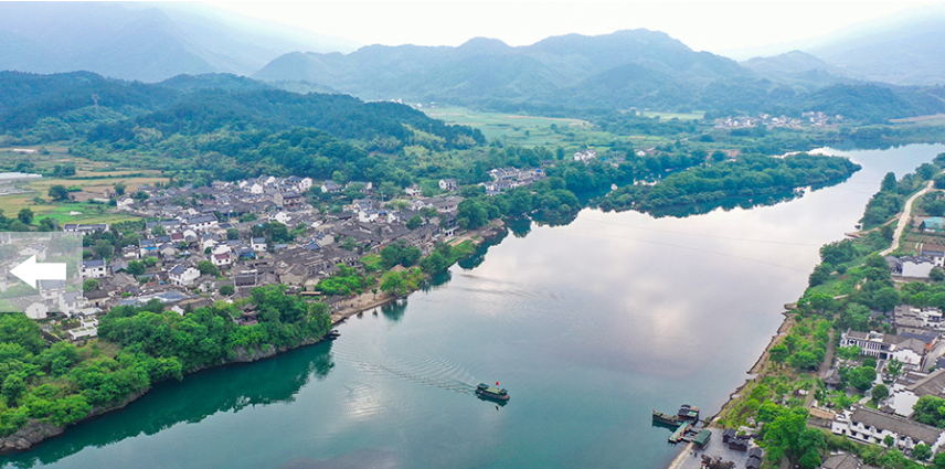 安徽泾县悠悠碧水间诗意桃花潭